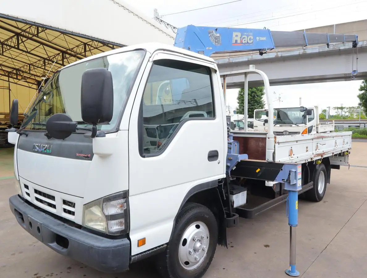 いすゞ エルフ 小型 クレーン付 床鉄板 5段 の中古トラック【車両No.148207】
