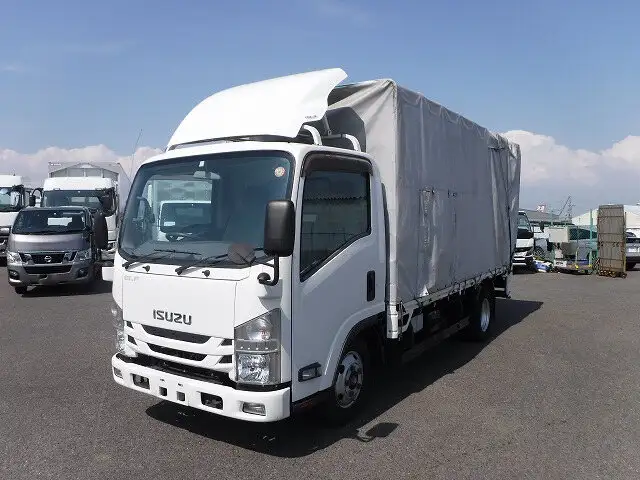 いすゞ エルフ 小型 平ボディ 幌 パワーゲート の中古トラック【車両No.149869】