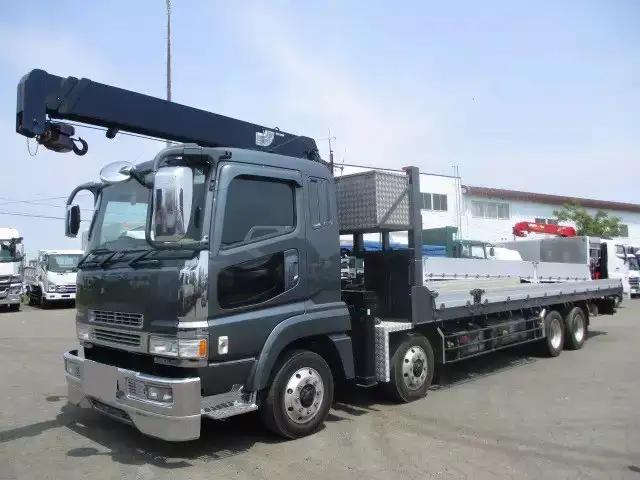 三菱 スーパーグレート 大型 車両重機運搬 3段クレーン ラジコン の中古トラック【車両No.149875】