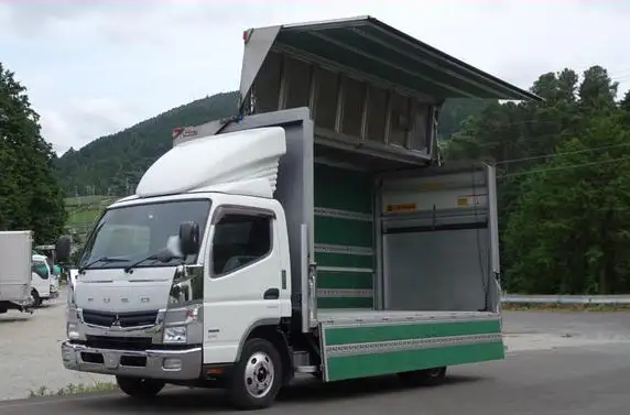 三菱 キャンター 小型 ウイング パワーゲート 床鉄板 の中古トラック【車両No.150016】