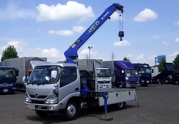 日野 デュトロ 小型 クレーン付 床鉄板 アルミブロック の中古トラック【車両No.150987】