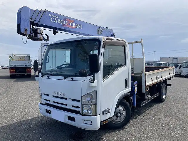 いすゞ エルフ 小型 クレーン付 床鉄板 4段 の中古トラック【車両No.151180】