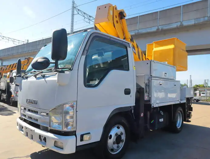 いすゞ エルフ 小型 高所・建柱車 高所作業車 電工仕様 の中古トラック【車両No.151173】
