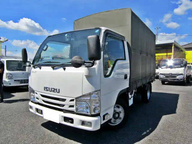 いすゞ エルフ 小型 平ボディ 幌 TRG-NJR85A の中古トラック【車両No.151380】