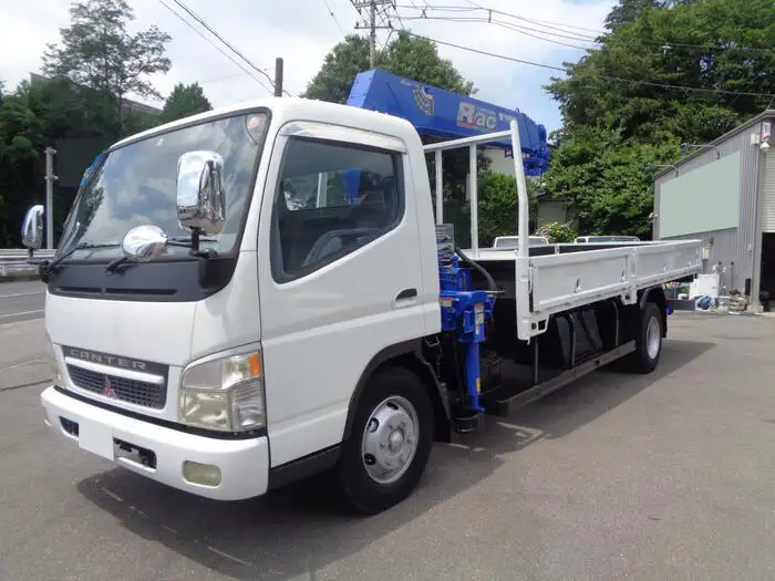 三菱 キャンター 小型 クレーン付 床鉄板 5段 の中古トラック【車両No.151439】