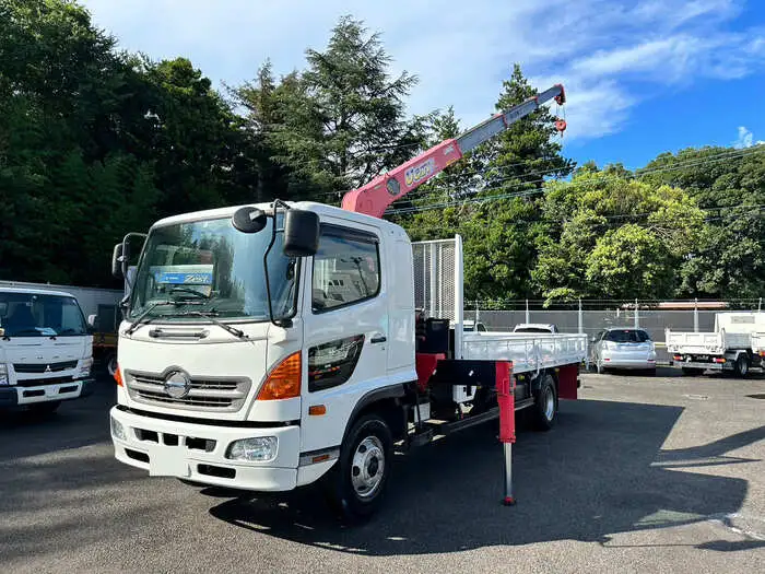 日野 レンジャー 中型/増トン クレーン付 床鉄板 4段 の中古トラック【車両No.151610】