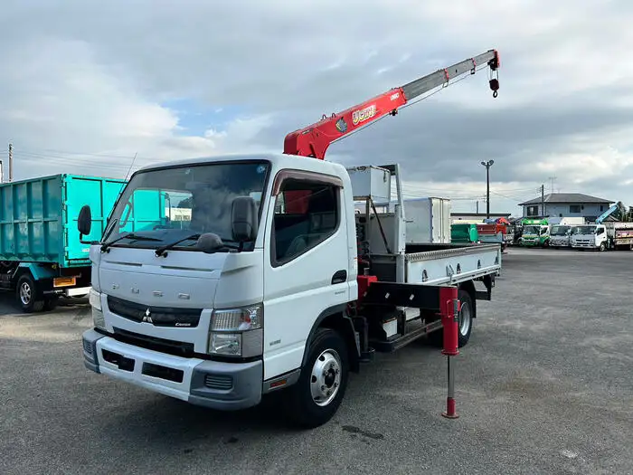 三菱 キャンター 小型 クレーン付 床鉄板 4段 の中古トラック【車両No.151398】
