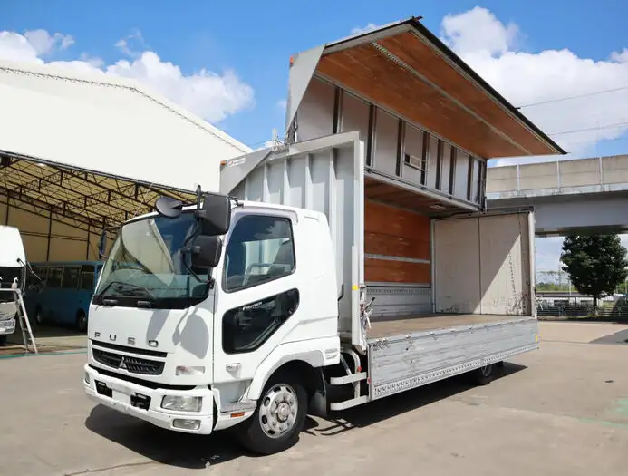 三菱 ファイター 中型/増トン ウイング パワーゲート ベッド の中古トラック【車両No.151653】