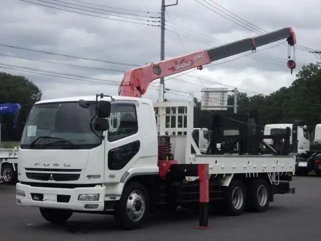 三菱 ファイター 中型/増トン クレーン付 床鉄板 3段 の中古トラック【車両No.153023】