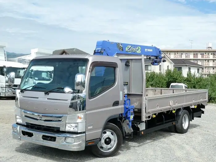 三菱 キャンター 小型 クレーン付 床鉄板 4段 の中古トラック【車両No.153295】