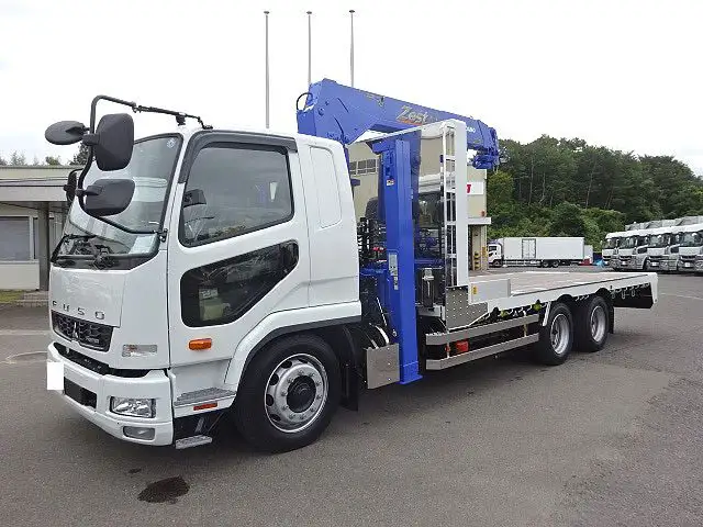 三菱 ファイター 中型/増トン 車両重機運搬 4段クレーン ラジコン の中古トラック【車両No.153588】