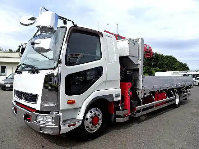三菱 ファイター 中型/増トン クレーン付 床鉄板 アルミブロック の中古トラック【車両No.153559】