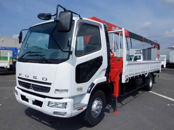三菱 ファイター 中型/増トン クレーン付 床鉄板 4段 の中古トラック【車両No.153605】