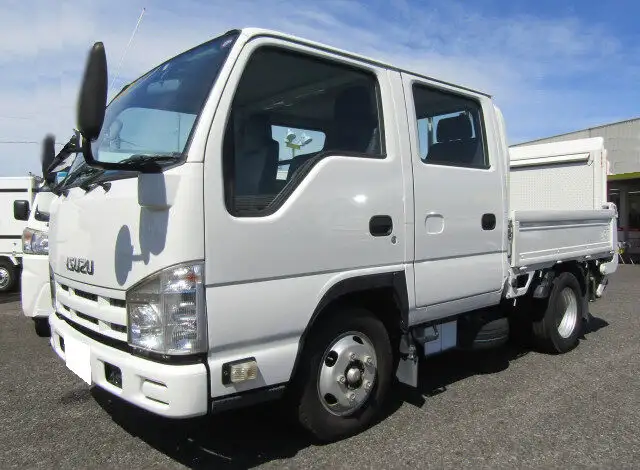 いすゞ エルフ 小型 平ボディ Wキャブ パワーゲート の中古トラック【車両No.153838】