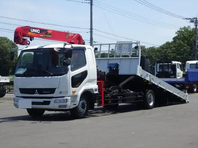 三菱 ファイター 中型/増トン 車両重機運搬 4段クレーン ラジコン の中古トラック【車両No.153824】