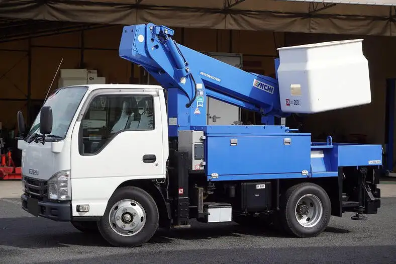 いすゞ エルフ 小型 高所・建柱車 高所作業車 電工仕様 の中古トラック【車両No.154081】