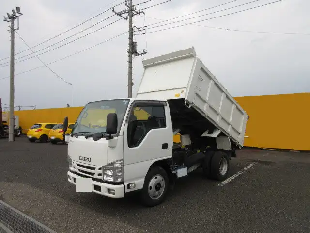 いすゞ エルフ 小型 ダンプ 土砂禁 ステンレス張り の中古トラック【車両No.154591】