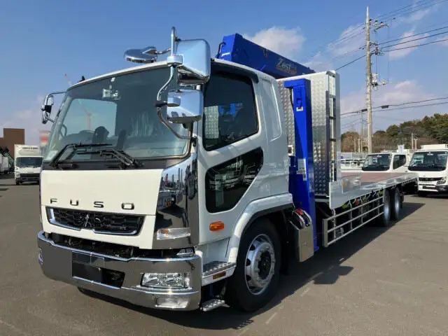 三菱 ファイター 中型/増トン 車両重機運搬 4段クレーン ラジコン の中古トラック【車両No.154924】