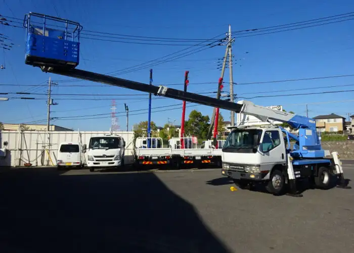 三菱 キャンター 小型 高所・建柱車 高所作業車 KK-FE53EB の中古トラック【車両No.155082】