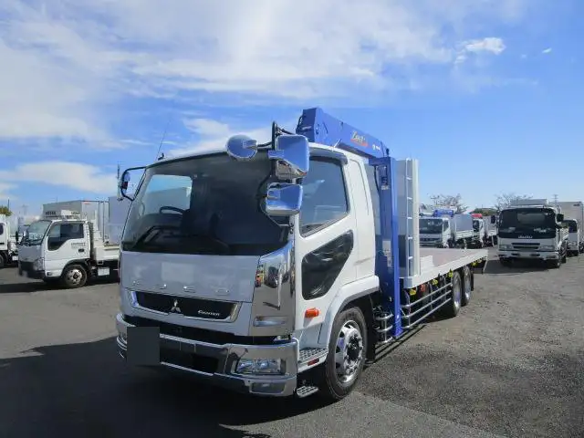 三菱 ファイター 中型/増トン 車両重機運搬 4段クレーン フックイン の中古トラック【車両No.155201】