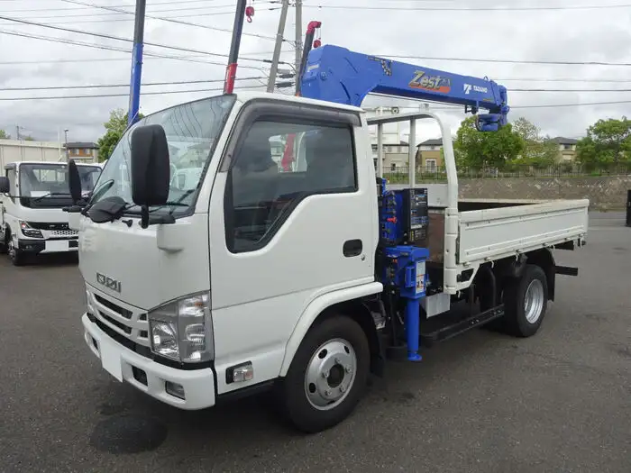いすゞ エルフ 小型 クレーン付 床鉄板 3段 の中古トラック【車両No.155226】