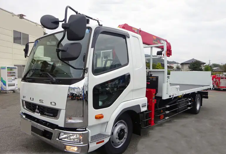 三菱 ファイター 中型/増トン 車両重機運搬 5段クレーン ラジコン の中古トラック【車両No.155456】
