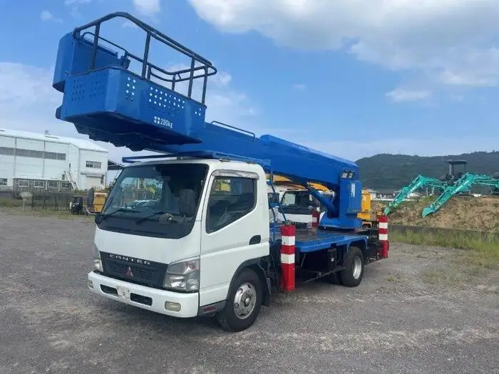 三菱 キャンター 小型 高所・建柱車 高所作業車 PA-FE83DEY の中古トラック【車両No.155676】