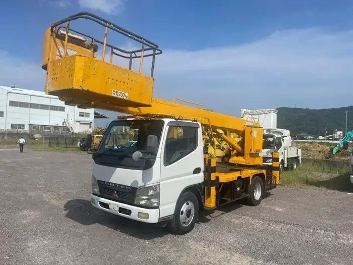 三菱 キャンター 小型 高所・建柱車 高所作業車 PA-FE73DC改 の中古トラック【車両No.155673】