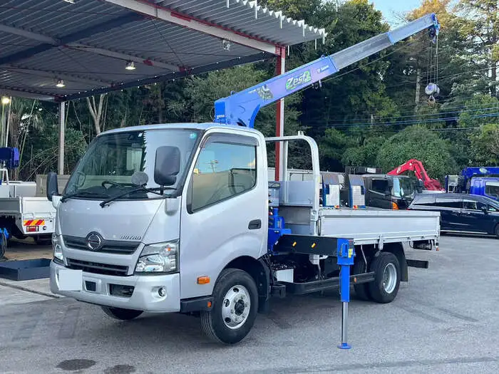 日野 デュトロ 小型 クレーン付 床鉄板 3段 の中古トラック【車両No.155856】