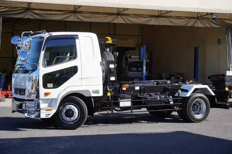 三菱 ファイター 中型/増トン アームロール ツインホイスト ベッド の中古トラック【車両No.155951】
