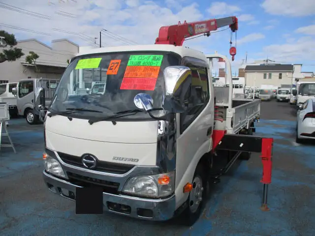 日野 デュトロ 小型 クレーン付 床鉄板 3段 の中古トラック【車両No.156436】