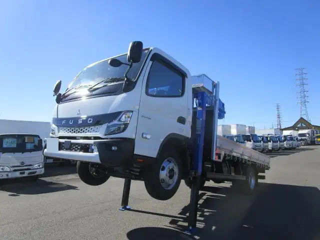 三菱 キャンター 小型 車両重機運搬 4段クレーン ラジコン の中古トラック【車両No.156576】