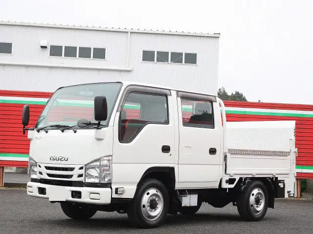 いすゞ エルフ 小型 平ボディ Wキャブ パワーゲート の中古トラック【車両No.156591】