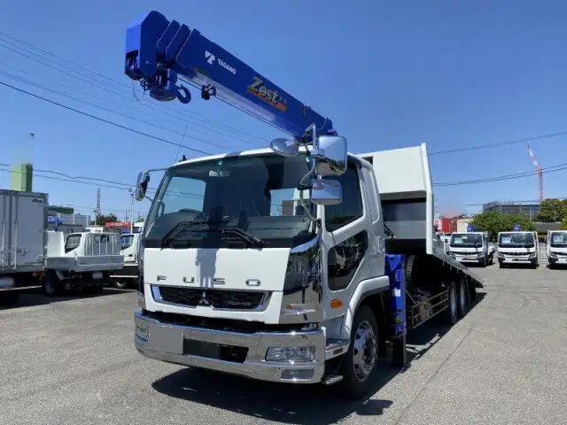 三菱 ファイター 中型/増トン 車両重機運搬 4段クレーン ラジコン の中古トラック【車両No.156910】