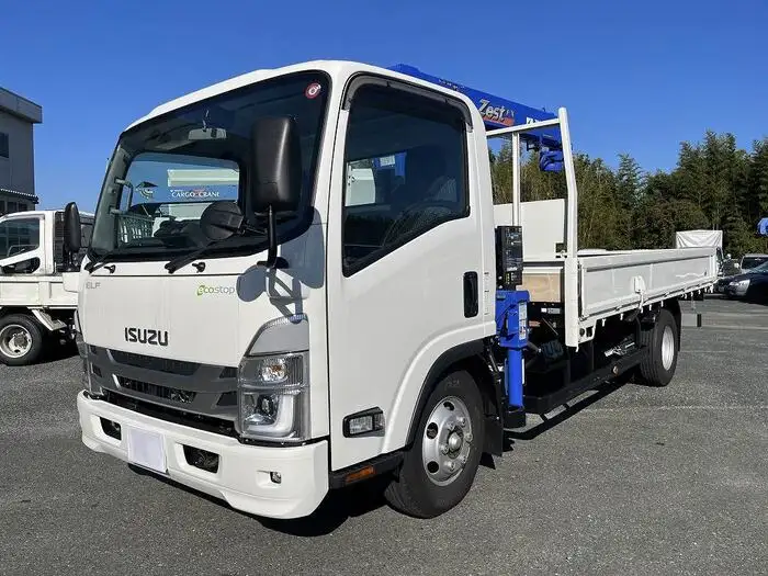 いすゞ エルフ 小型 クレーン付 床鉄板 3段 の中古トラック【車両No.157182】