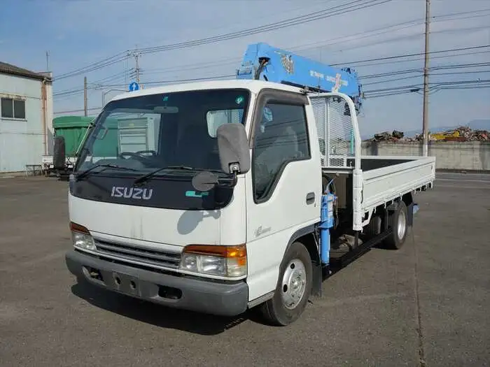 いすゞ エルフ 小型 クレーン付 床鉄板 6段 の中古トラック【車両No.157587】