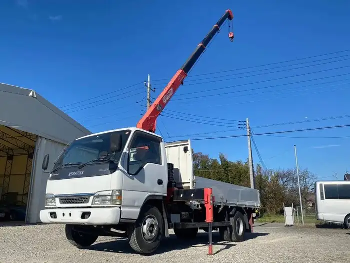 いすゞ エルフ 小型 クレーン付 床鉄板 アルミブロック の中古トラック【車両No.157772】