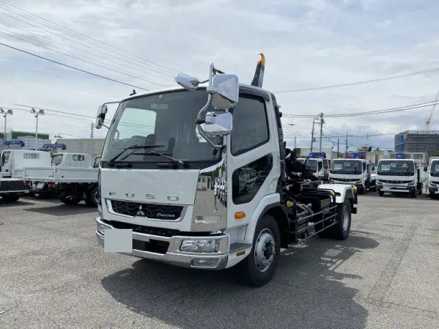 三菱 ファイター 中型/増トン アームロール ツインホイスト ベッド の中古トラック【車両No.157791】