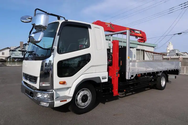 三菱 ファイター 中型/増トン 車両重機運搬 4段クレーン ラジコン の中古トラック【車両No.157887】