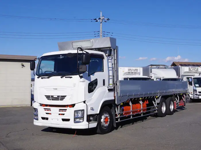 いすゞ ギガ 大型 平ボディ 床鉄板 アルミブロック の中古トラック【車両No.158329】