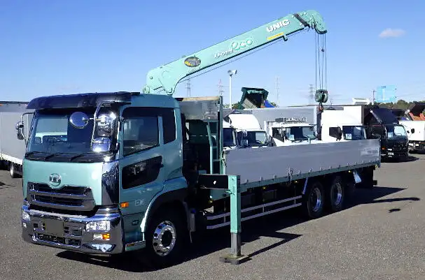 日産UD クオン 大型 クレーン付 床鉄板 アルミブロック の中古トラック【車両No.158585】