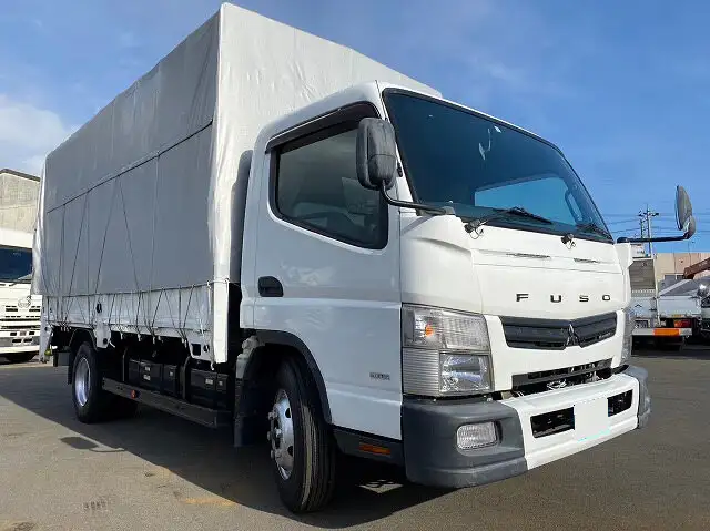 三菱 キャンター 小型 平ボディ 幌 パワーゲート の中古トラック【車両No.158127】
