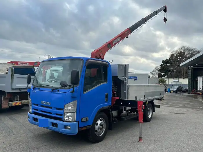 いすゞ エルフ 小型 クレーン付 アルミブロック 4段 の中古トラック【車両No.158798】