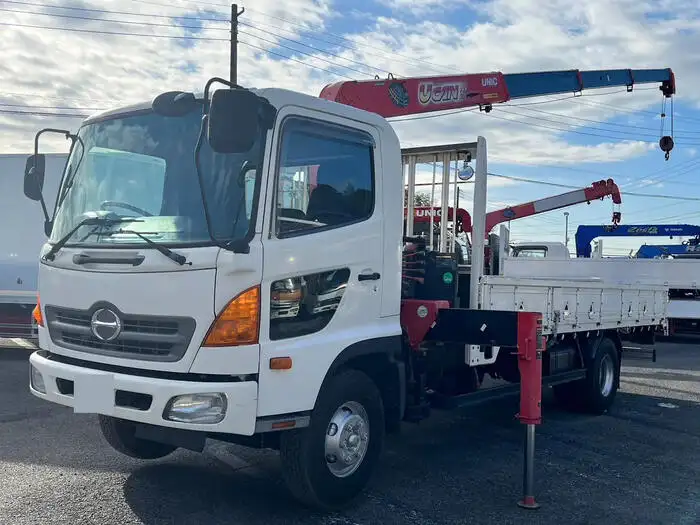 日野 レンジャー 中型/増トン クレーン付 床鉄板 4段 の中古トラック【車両No.158796】