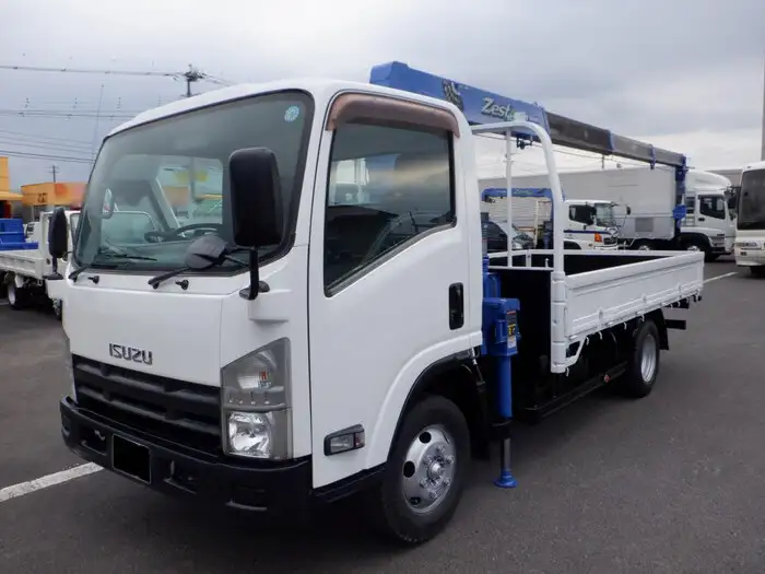 いすゞ エルフ 小型 クレーン付 床鉄板 4段 の中古トラック【車両No.159088】