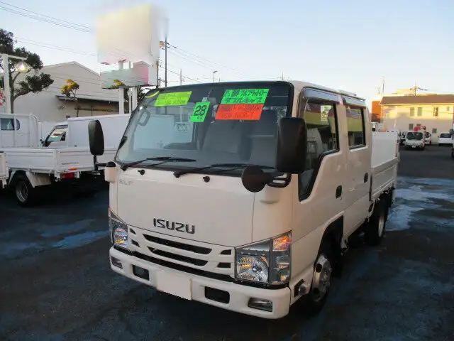 いすゞ エルフ 小型 平ボディ Wキャブ パワーゲート の中古トラック【車両No.159360】