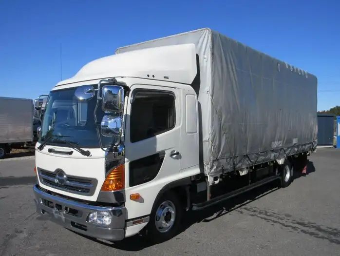 日野 レンジャー 中型/増トン 平ボディ 幌 ベッド の中古トラック【車両No.159365】