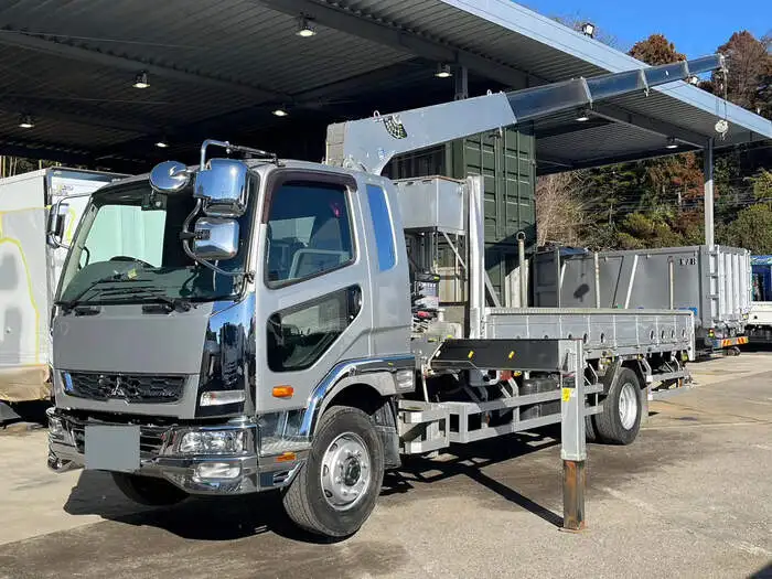 三菱 ファイター 中型/増トン クレーン付 床鉄板 5段 の中古トラック【車両No.159664】