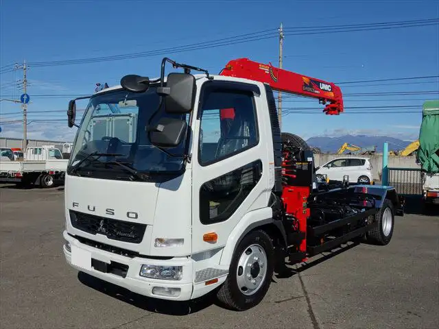 三菱 ファイター 中型/増トン アームロール クレーン付き ツインホイスト の中古トラック【車両No.159920】