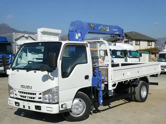 いすゞ エルフ 小型 クレーン付 床鉄板 4段 の中古トラック【車両No.159944】